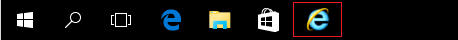 IE on Taskbar